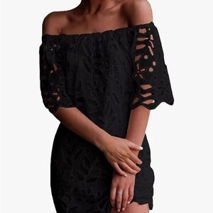 Elegant Black Lace Dress